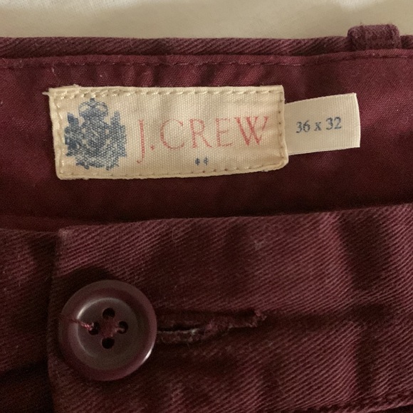 Maroon J Crew Mens Khakis - Picture 2 of 3